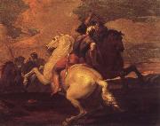 Francesco Simonini Two battle ends horseman oil